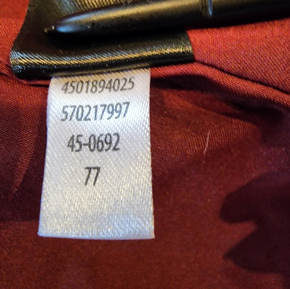 Free Ship!! WHBM Red Leather Moto Jacket with Sleek Fit SIZE XS - Picture 5 of 16